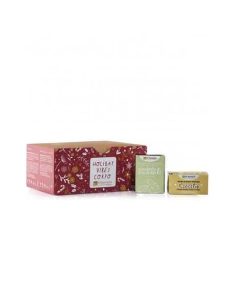 Caja Corporal Manteca Coccola y Jabon de Ducha solido Almendra y Jengibre La Saponaria Caja Corporal Manteca Coccola y Jabon de Ducha solido Almendra y Jengibre La Saponaria